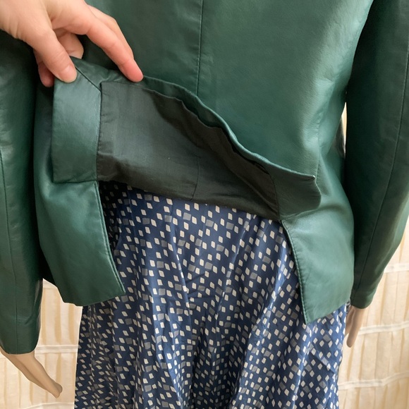 Last call! Theory Evergreen Lamb Leather Jacket - Picture 4 of 10